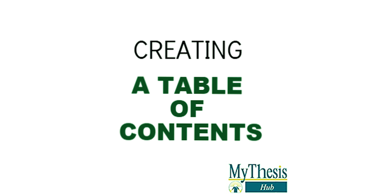 Creating a Table of Contents